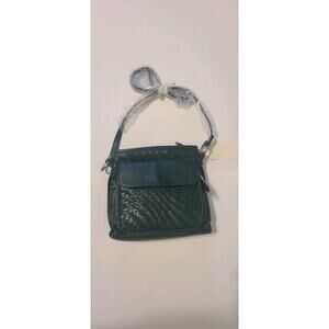 Coldwater Creek Purse ~ Green ~ Small ~ Shoulder style Braided Satchel NWT